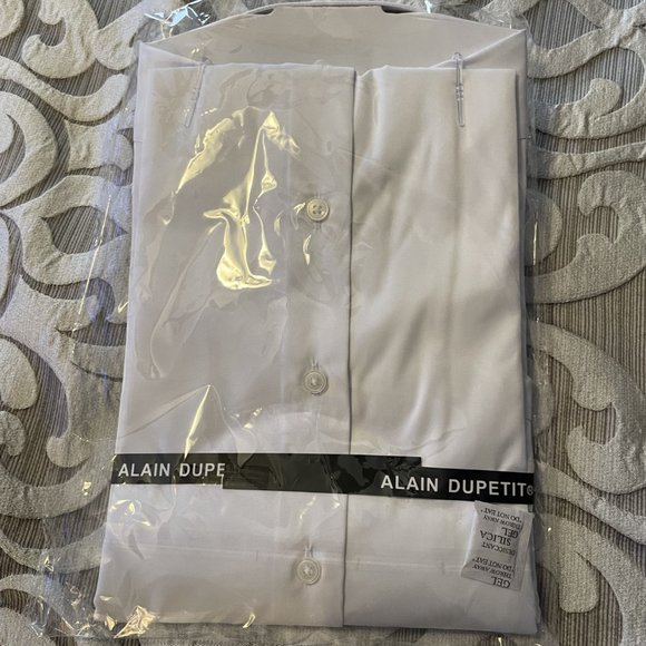 Alain Dupetit Men's Size Large White Long Sleeve Button Front Dress Shirt NEW - Picture 6 of 7